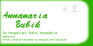 annamaria bubik business card